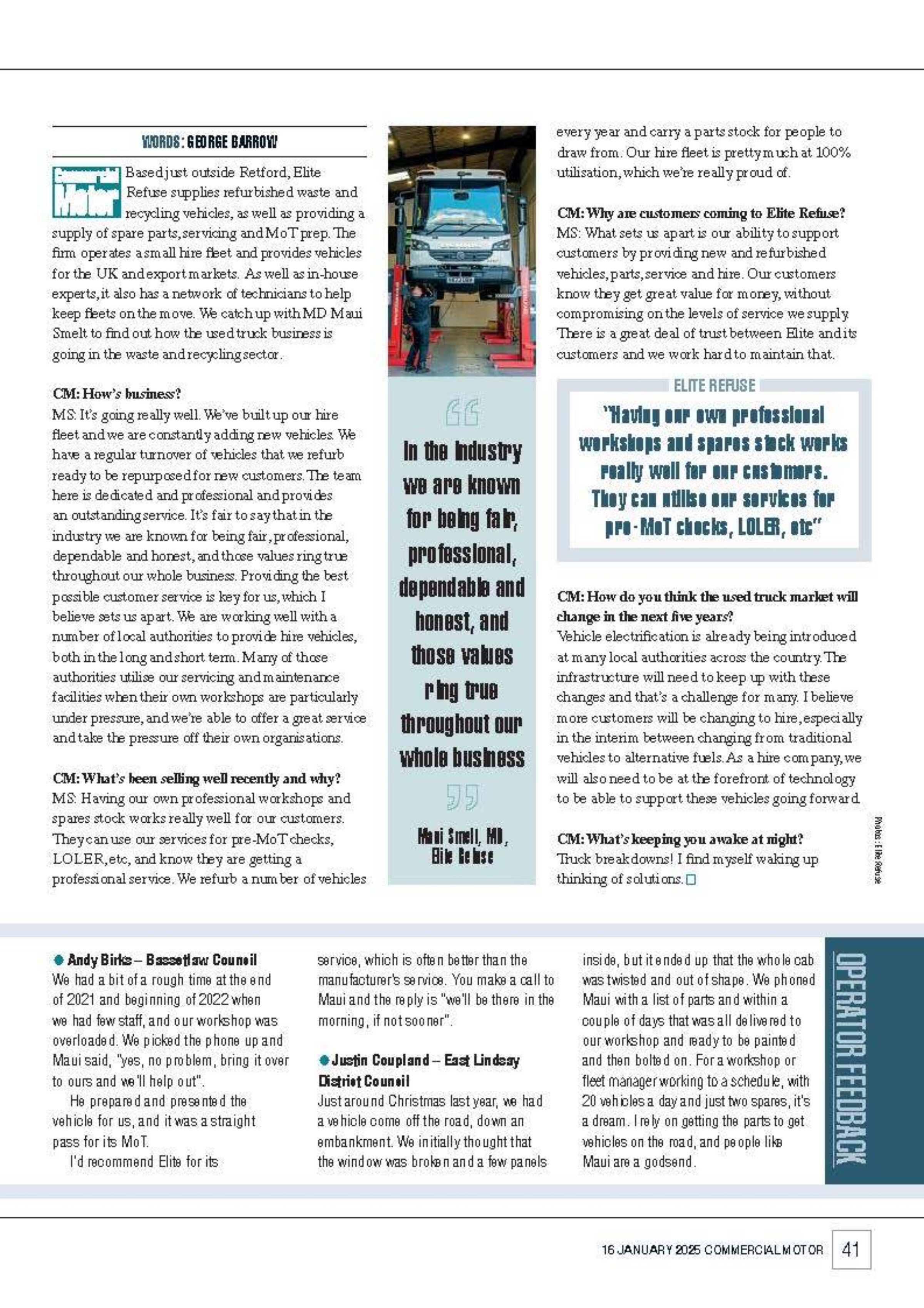 Commercial Motor Ad and Article Page 3